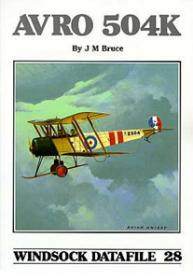 Avro 504K чертежи самолета (Windsock Datafile 28 by J.M.Bruce)