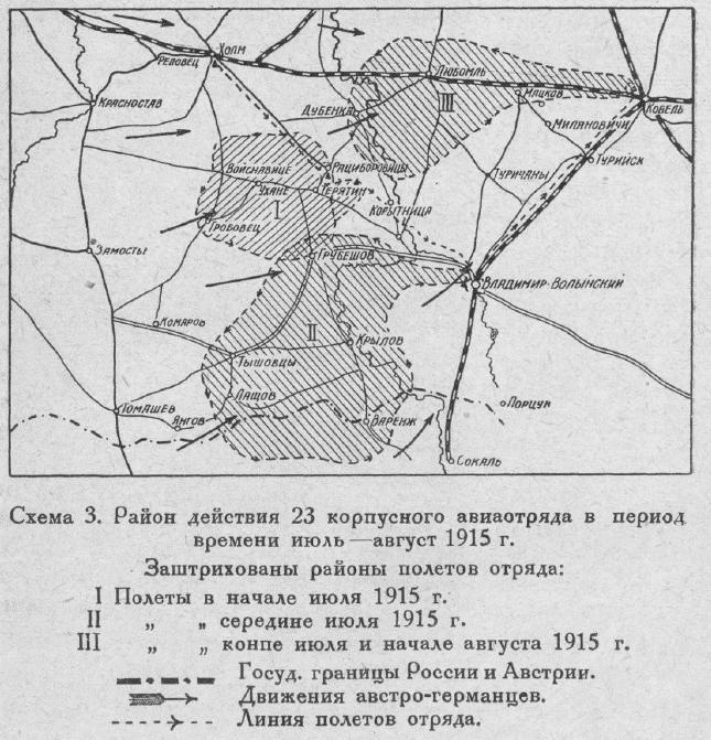 Операции 23-го КАО в июле-августе 1915 г.